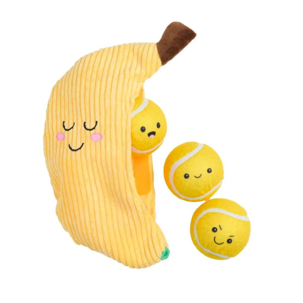 Little&Bigger Koiran Pehmolelut|Koiran Pallot*Juicy Vibes plushy banaanitasku tennispalloilla