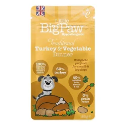 Little BigPaw Koiran Märkäruoka Ja Makkarat*Turkey & Vegetables Dinner