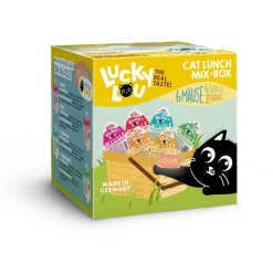Lucky Lou Kissan Märkäruoka*Mouse Cat Lunch 6 kpl Mix-Box