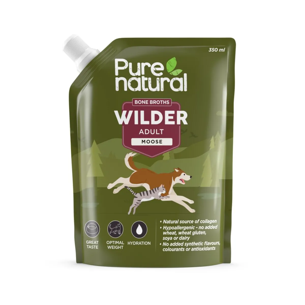 Purenatural Ruokinnan Monipuolistaminen|Ruokalisukkeet*Luuliemi Wilder hirvi 350 ml