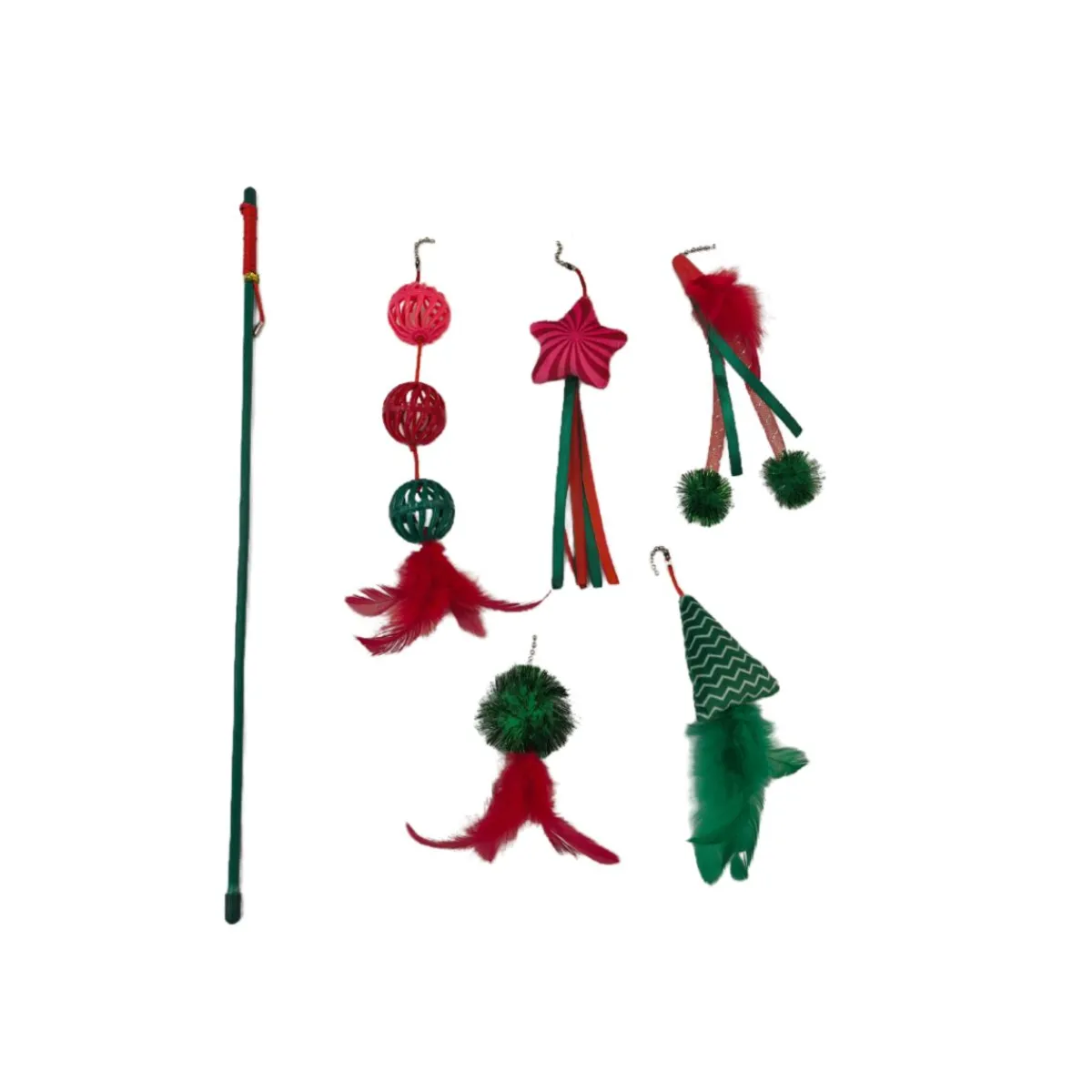 Meow&Me Kissanhuiskat Ja -Onget|Kissan Joululelut*Happy Holidays 5 in 1 onki vaihtoleluilla