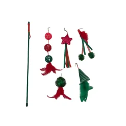 Meow&Me Kissanhuiskat Ja -Onget|Kissan Joululelut*Happy Holidays 5 in 1 onki vaihtoleluilla