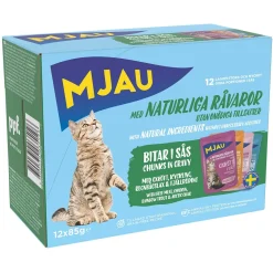 Mjau Kissan Märkäruoka*Multipack lihaa ja kalaa kastikkeessa 12 x 85 g