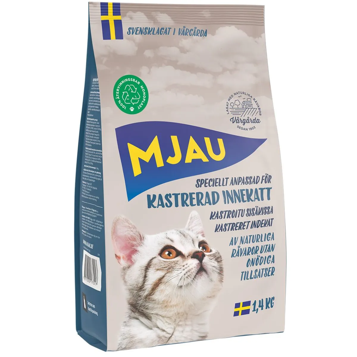 Mjau Kissan Kuivaruoka|Kissan Erikoisruoat*steriloitu sisäkissa 1,4 kg