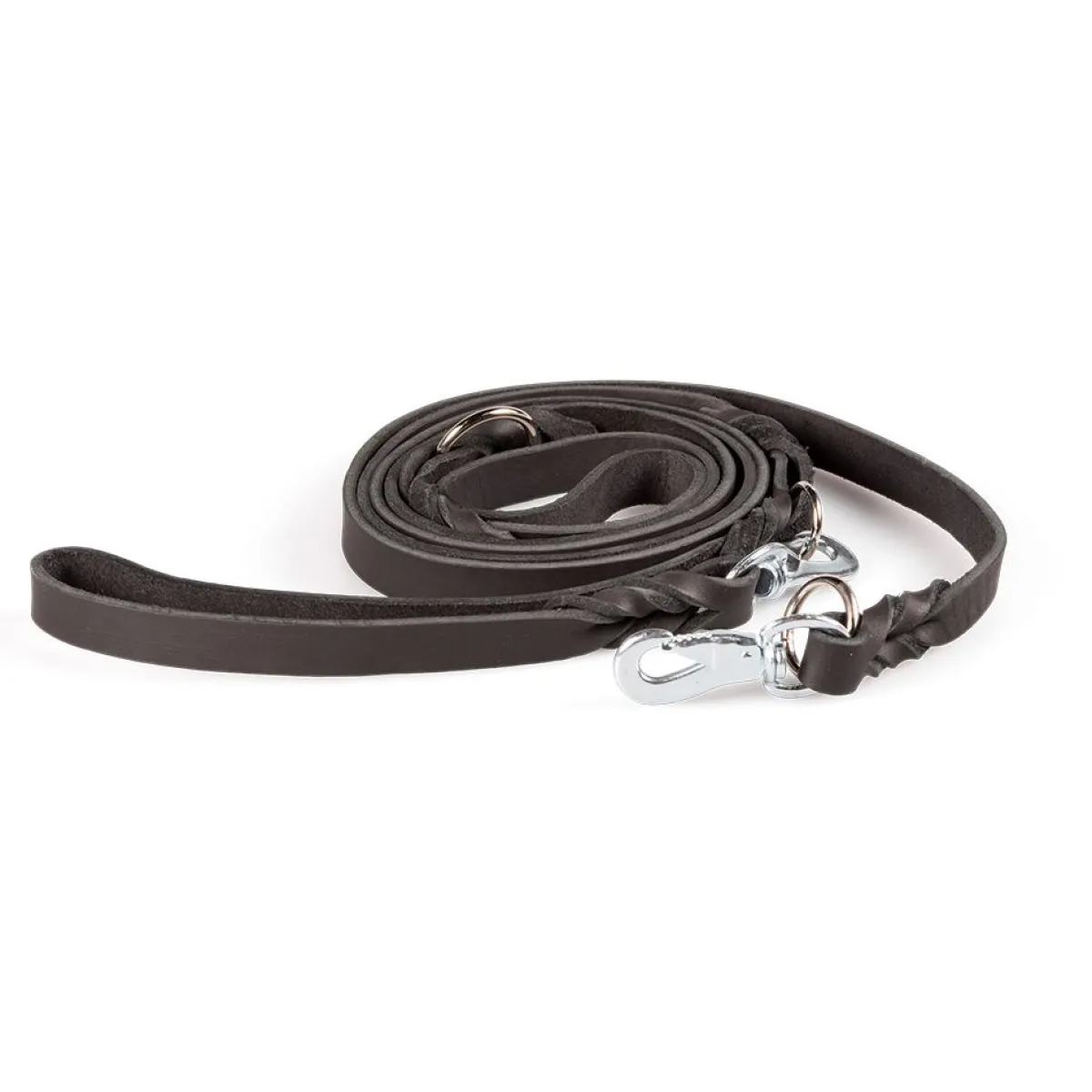 Feel Koiran Hihnat Ja Flexit*Monitoimitalutin Leather Braid, musta