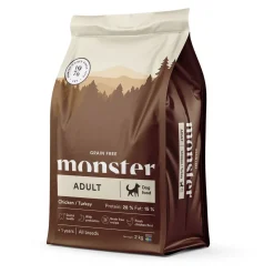 Monster Pet Food Koiran Kuivaruoka|Viljaton Koiranruoka*Monster Adult Grain Free Kana&Kalkkuna