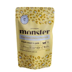 Monster Pet Food Kissan Märkäruoka|Viljaton Kissanruoka*Monster Cat Adult kana 85 g