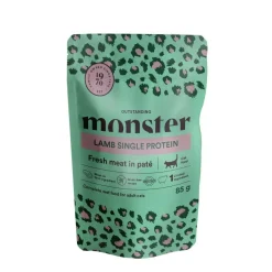 Monster Pet Food Kissan Märkäruoka|Viljaton Kissanruoka*Monster Cat Adult lammas 85 g