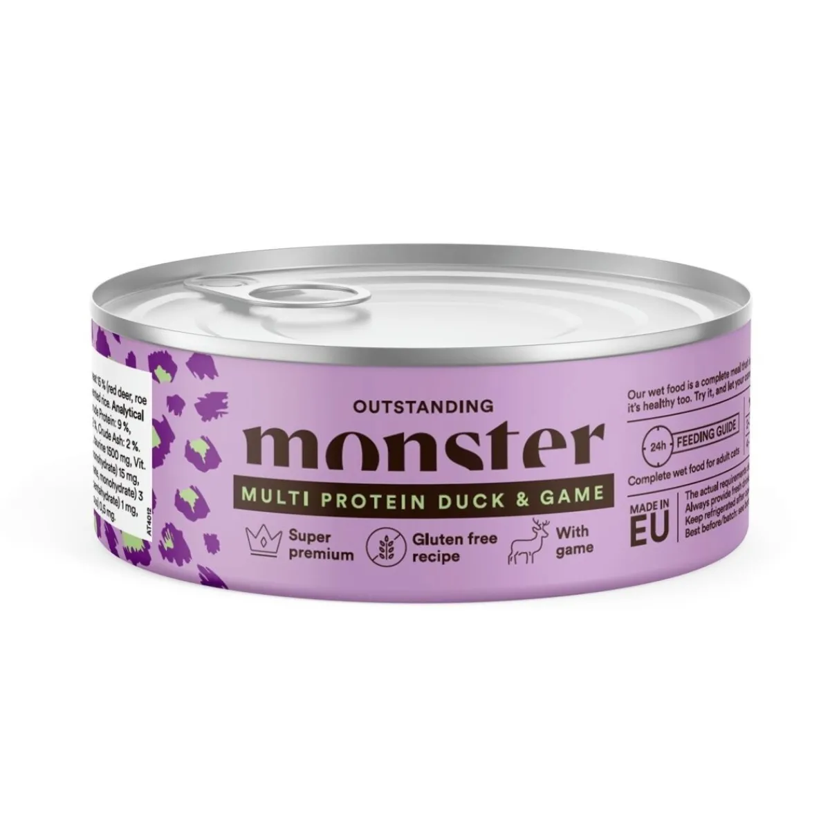 Monster Pet Food Kissan Märkäruoka*Monster Cat Adult Multi Protein Ankka&riista 100g