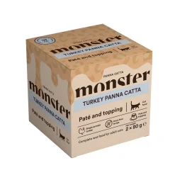 Monster Pet Food Kissan Märkäruoka|Viljaton Kissanruoka*Monster Cat Adult Panna Catta Turkey 2 x 80 g