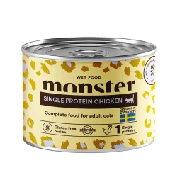 Monster Pet Food Koiranruoat Erityistapeisiin|Kissan Märkäruoka*Monster Cat Adult Single Protein Chicken 200 g