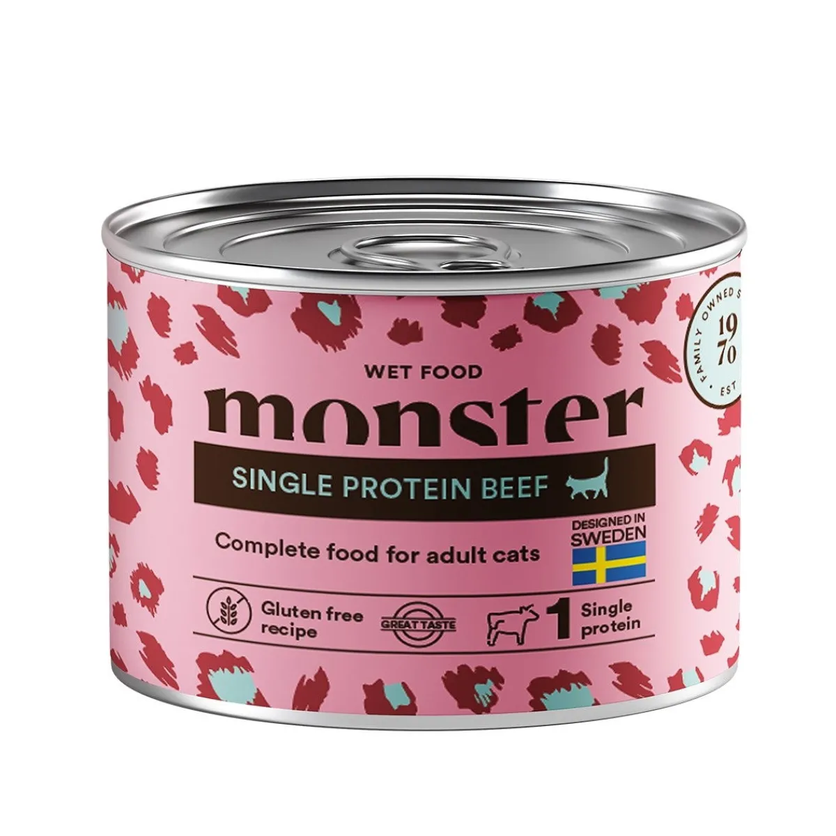 Monster Pet Food Koiranruoat Erityistapeisiin|Kissan Märkäruoka*Monster Cat Adult Single Protein Beef 200 g