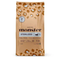 Monster Pet Food Viljaton Kissanruoka|Kissan Kuivaruoka*Monster Cat Grain Free Sterilized Kalkkuna & Kana