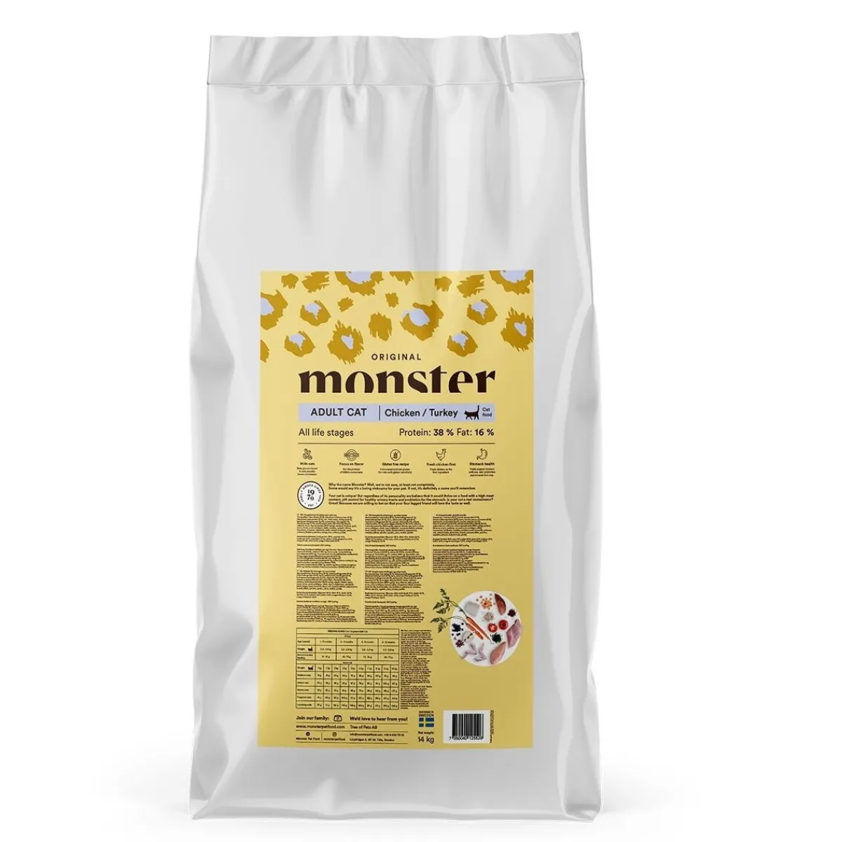 Monster Pet Food Kissan Kuivaruoka*Monster Cat Kana & Kalkkuna