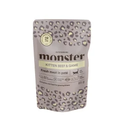 Monster Pet Food Kissan Märkäruoka|Kissanpennun Ruoka*Monster Cat Kitten nauta-riista 85 g