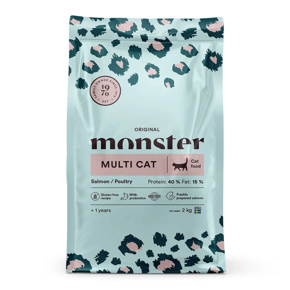 Monster Pet Food Kissan Kuivaruoka*Monster Cat Multicat Lohi & Siipikarja