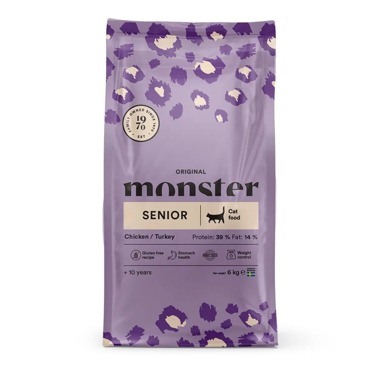 Monster Pet Food Seniorikissan Ruoka|Kissan Kuivaruoka*Monster Cat Original Senior kana-kalkkuna