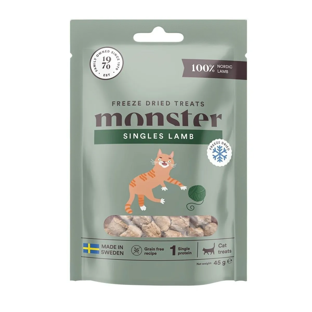 Monster Pet Food Pehmeät Kissanherkut|Pehmeät Kissanherkut*Monster Cat Treats Freeze dried, lammas