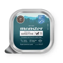Monster Pet Food Koiranruoat Erityistapeisiin|Viljaton Koiranruoka*Monster Dog Adult Sensitive White Fish Patee 150 g