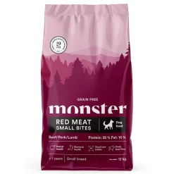 Monster Pet Food Koiran Kuivaruoka|Viljaton Koiranruoka*Monster Dog GF Adult Red Meat Small Bites