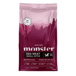 Monster Pet Food Koiran Kuivaruoka|Viljaton Koiranruoka*Monster Dog GF Adult Red Meat Small Bites