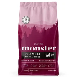 Monster Pet Food Koiran Kuivaruoka|Viljaton Koiranruoka*Monster Dog GF Adult Red Meat Small Bites