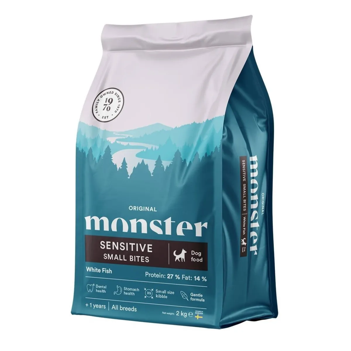 Monster Pet Food Koiran Kuivaruoka*Monster Dog Original Sensitive White Fish Small bites
