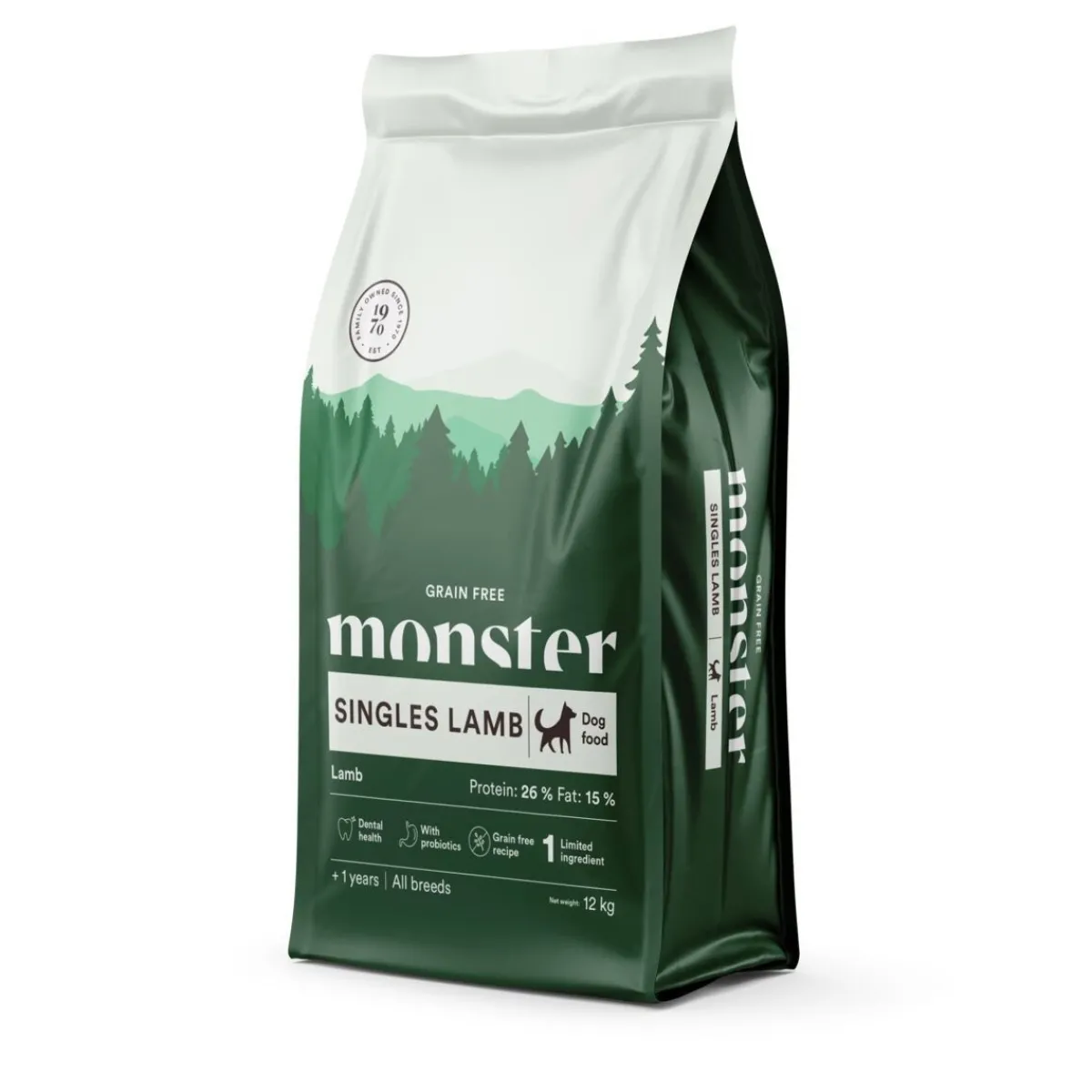 Monster Pet Food Koiranruoat Erityistapeisiin|Koiran Kuivaruoka*Monster Grain Free Singles Lammas