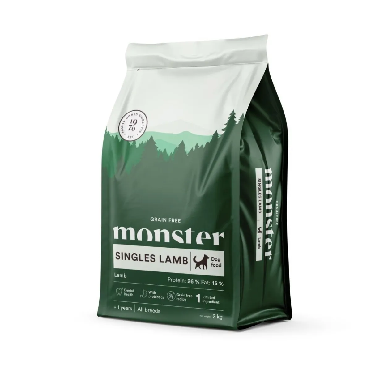 Monster Pet Food Koiranruoat Erityistapeisiin|Koiran Kuivaruoka*Monster Grain Free Singles Lammas