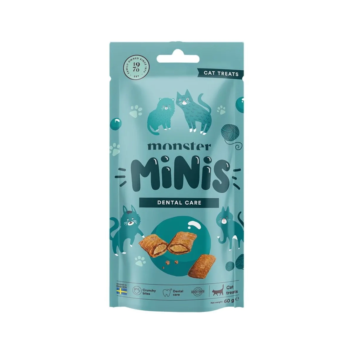 Monster Pet Food Funktionaaliset Kissanherkut*Monster Minis Dental kissanherkut