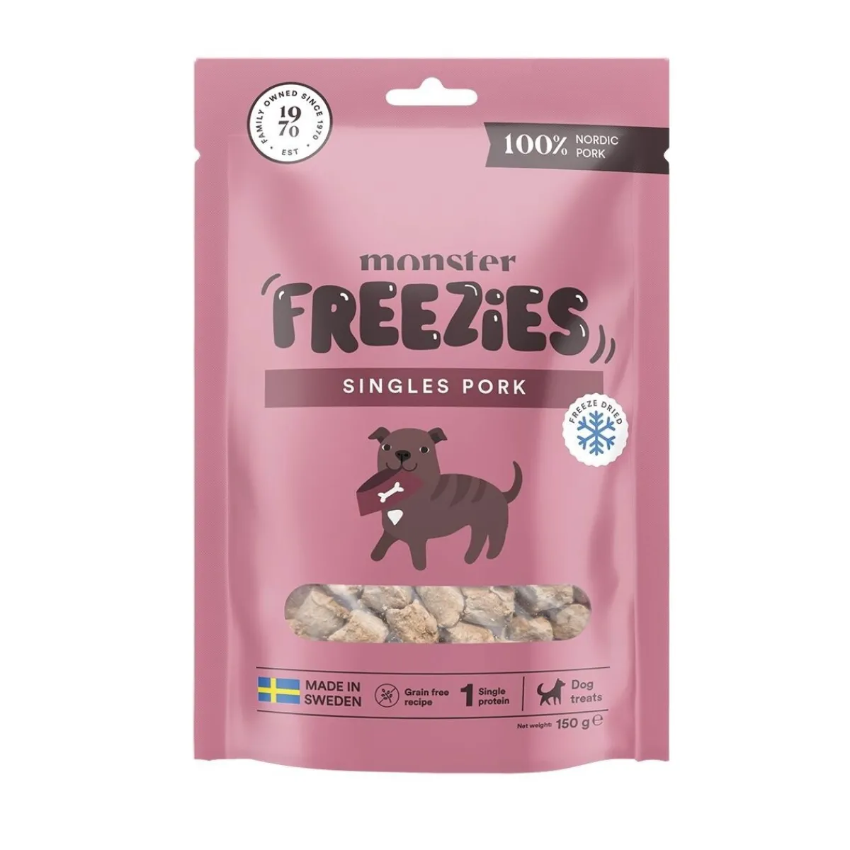 Monster Pet Food Täyslihaherkut|Pakastekuivatut Koiranherkut*Monster pakastekuivattu possu