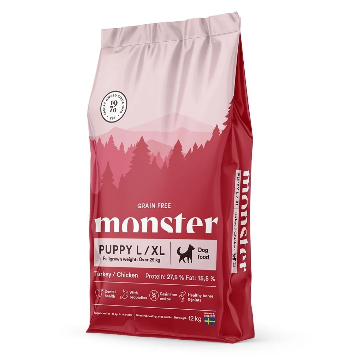 Monster Pet Food Penturuoka|Koiran Kuivaruoka*Monster Puppy Large Grain Free Kalkkuna&Kana