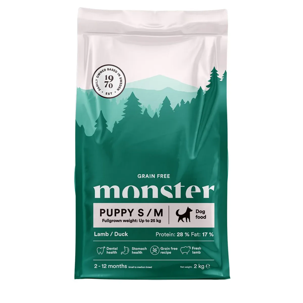 Monster Pet Food Penturuoka|Koiran Kuivaruoka*Monster Puppy S/M Grain Free Lammas & Ankka