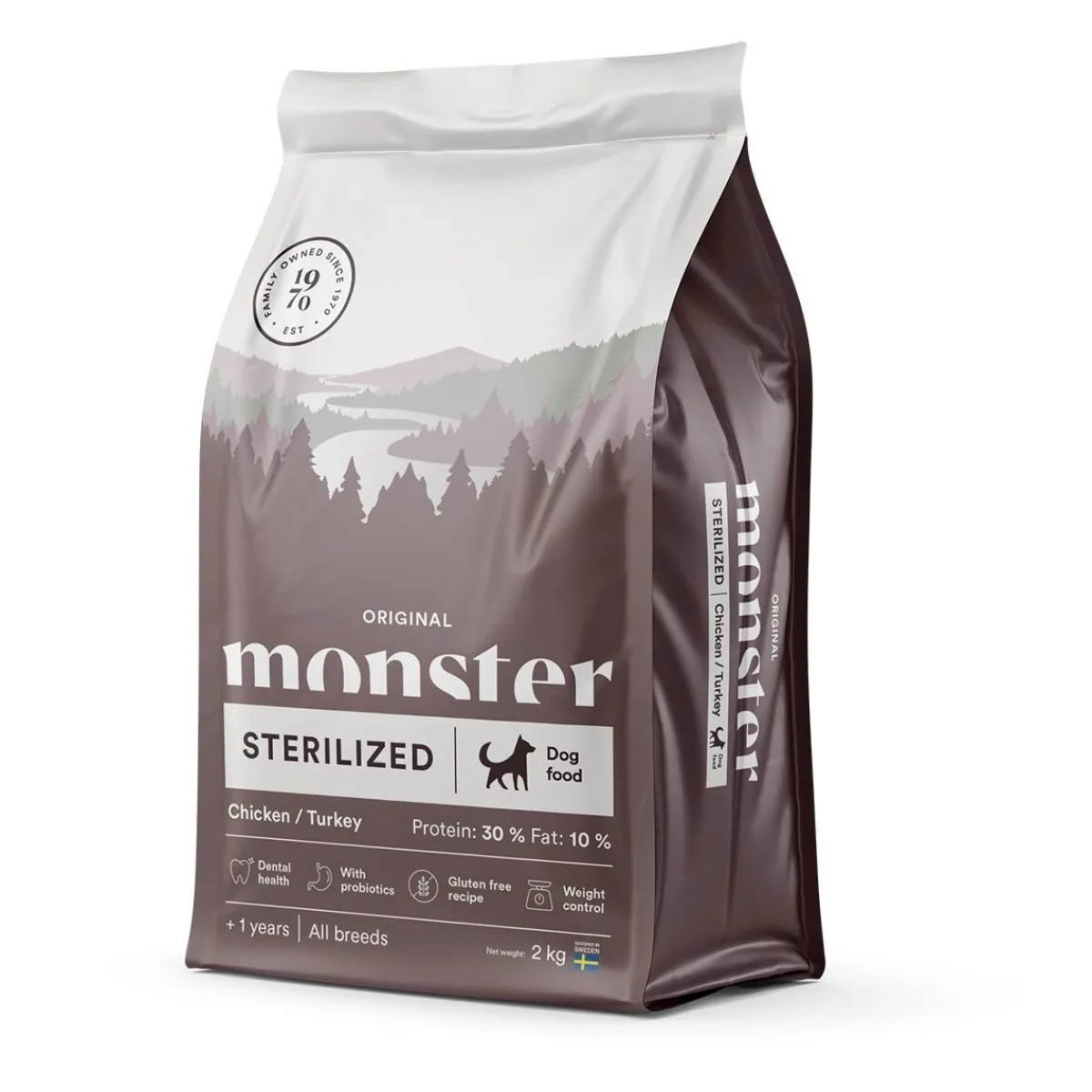 Monster Pet Food Koiranruoat Erityistapeisiin|Koiran Kuivaruoka*Monster Sterilized Kana & Kalkkuna