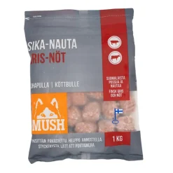 Mush Ruokinnan Monipuolistaminen|Kotimainen Koiranruoka*Sika-nauta 1kg