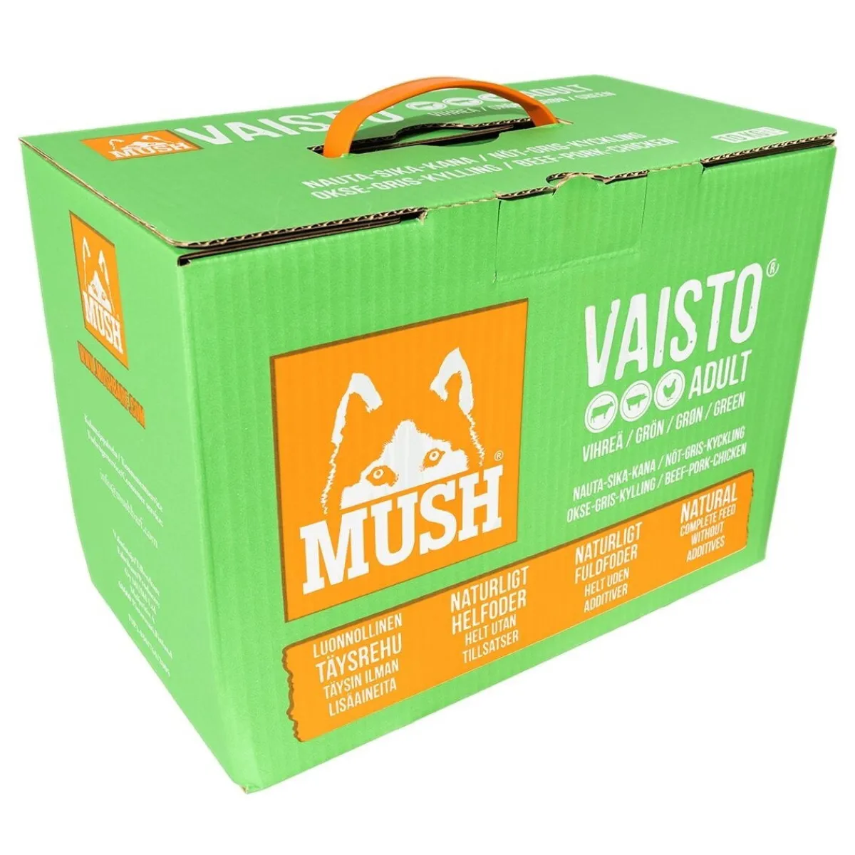 Mush Ruokinnan Monipuolistaminen|Kotimainen Koiranruoka*Vaisto nauta-sika-kana