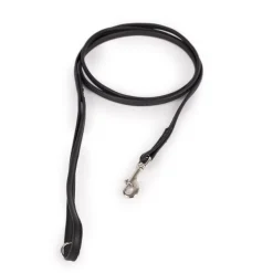 Feel Koiranpennun Ulkoilu|Koiran Hihnat Ja Flexit*Nahkatalutin Leather Slim, musta