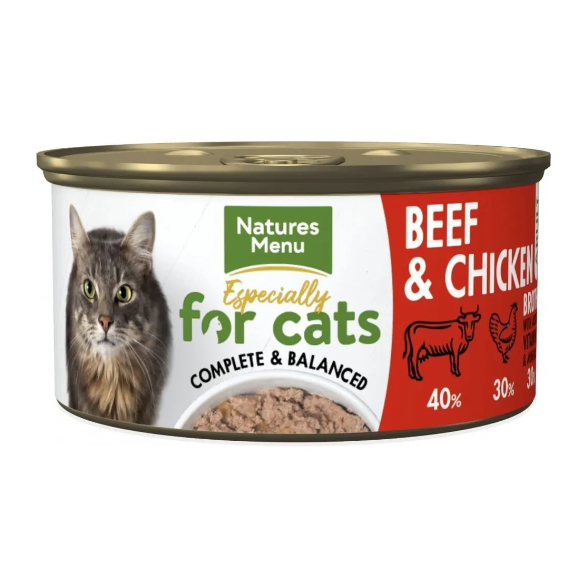 natures:menu Kissan Märkäruoka|Viljaton Kissanruoka*Natures Menu Cat nauta & kana 85 g