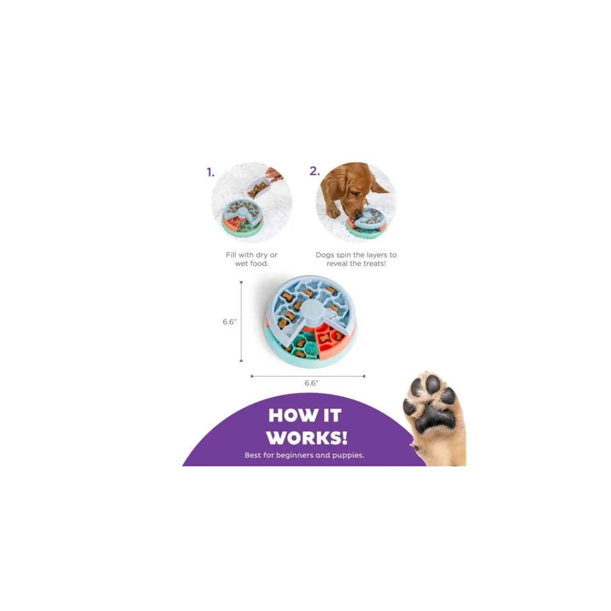 Nina Ottosson Koiranpennun Lelut|Koiran Aktivointilelut Ja -Pelit*Lickin' Layers Puppy Food puzzle