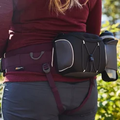 Non-stop dogwear Koiran Hihnat Ja Flexit|Retkeily Koiran Kanssa*Non-Stop Belt laukku vetovyöhön, musta/harmaa