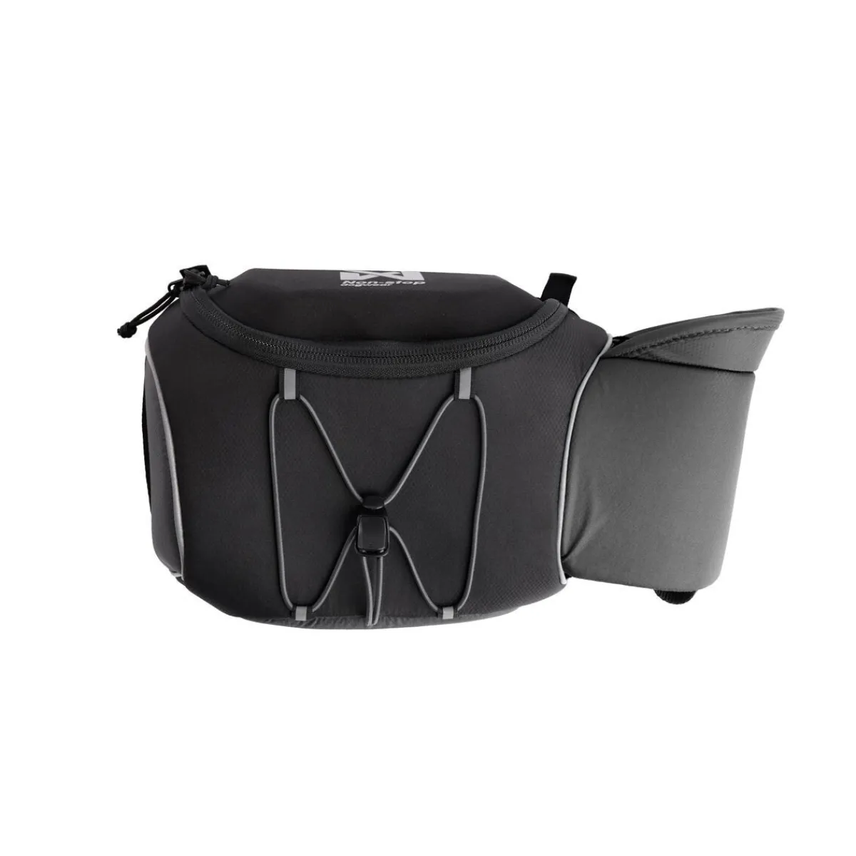 Non-stop dogwear Koiran Hihnat Ja Flexit|Retkeily Koiran Kanssa*Non-Stop Belt laukku vetovyöhön, musta/harmaa