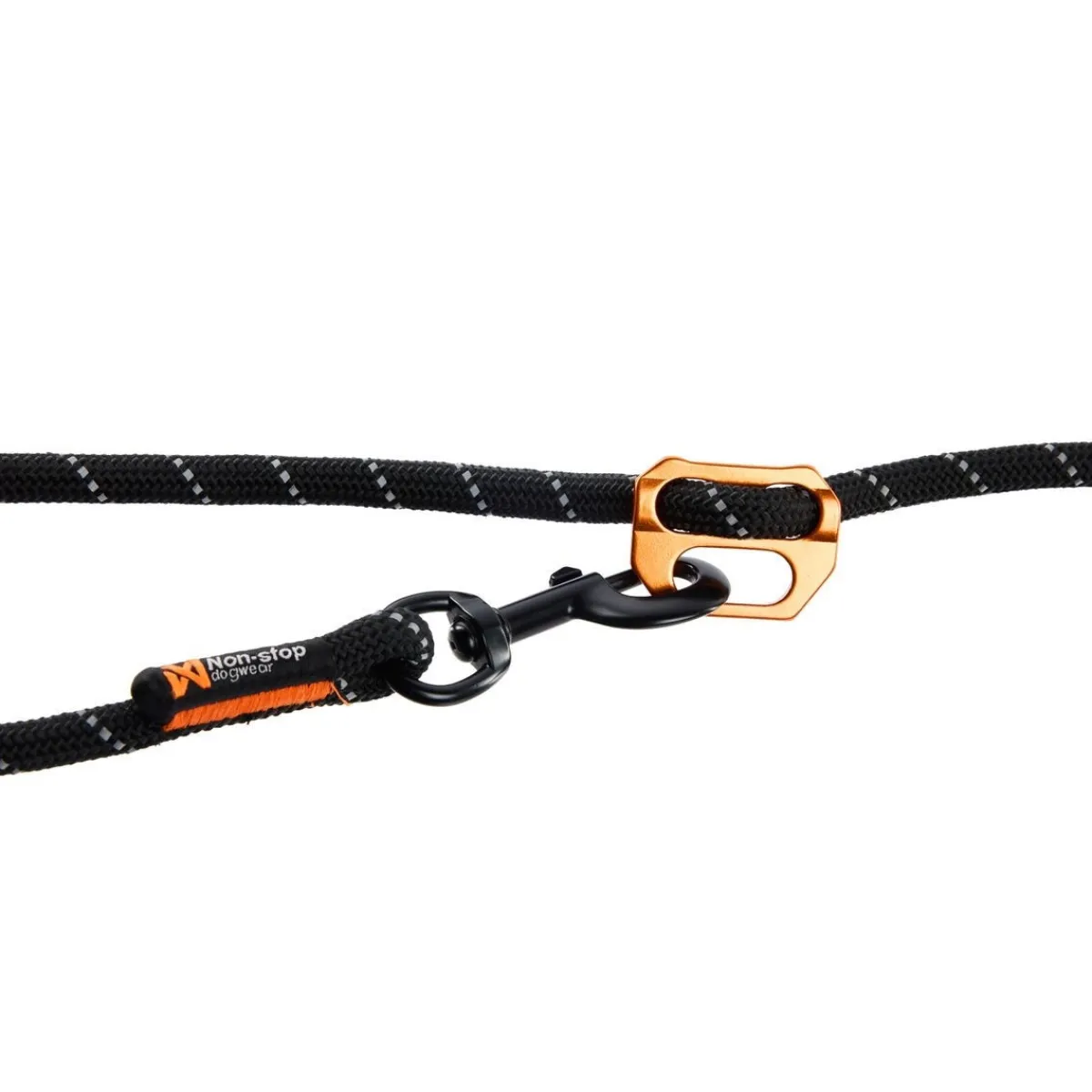 Non-stop dogwear Koiran Hihnat Ja Flexit*Non-Stop Rock säädettävä hihna, musta