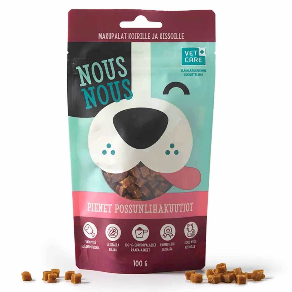 NousNous Pikkuherkut Ja Treeninamit*Pienet possunlihakuutiot 100g