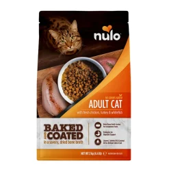 Nulo Viljaton Kissanruoka|Kissan Kuivaruoka*Baked & Coated Cat Adult Fresh Chicken, Turkey & Whitefish