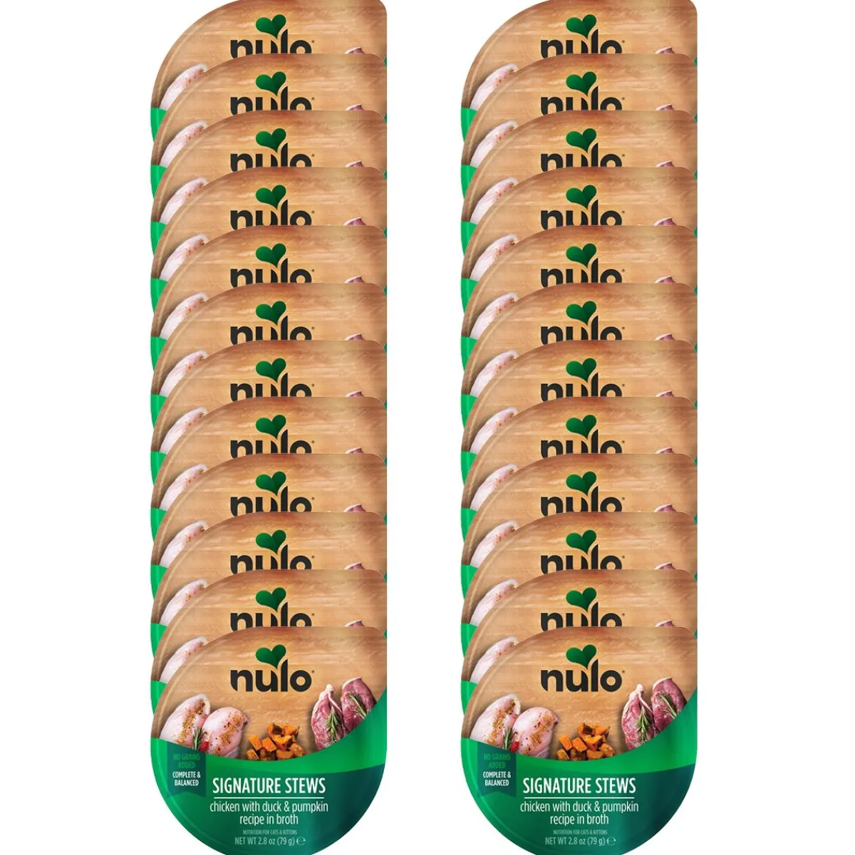 Nulo Kissan Märkäruoka|Uutuudet Kissoille*Signature Stews Cat kana, ankka & kurpitsa liemessä 79 g