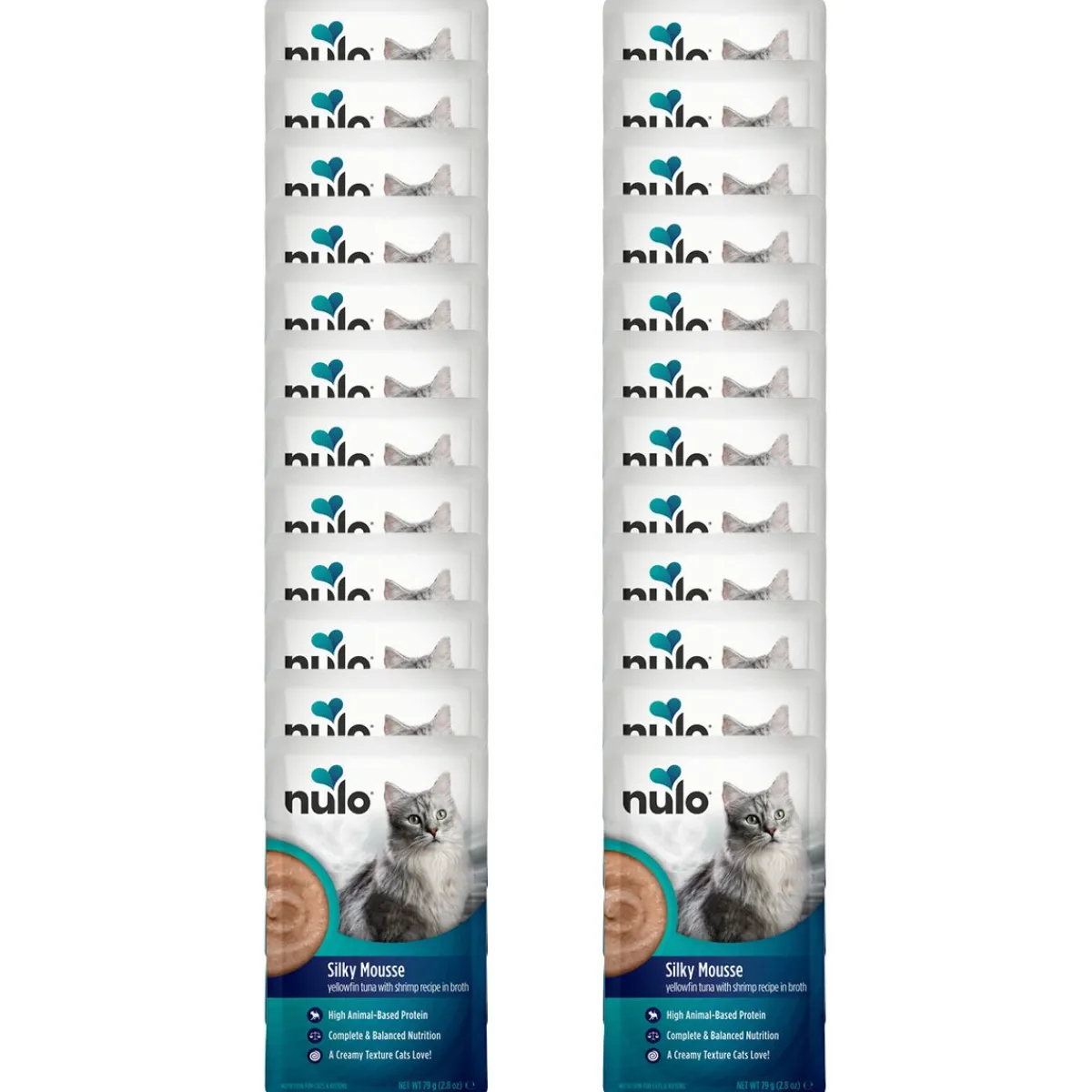 Nulo Kissan Märkäruoka|Uutuudet Kissoille*Silky Mousse Cat keltaevätonnikala & rapu liemessä 79 g
