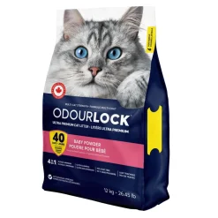 Odour Lock Paakkuuntuva Kissanhiekka|Hajustettu Kissanhiekka*Odourlock Baby Powder 12 kg