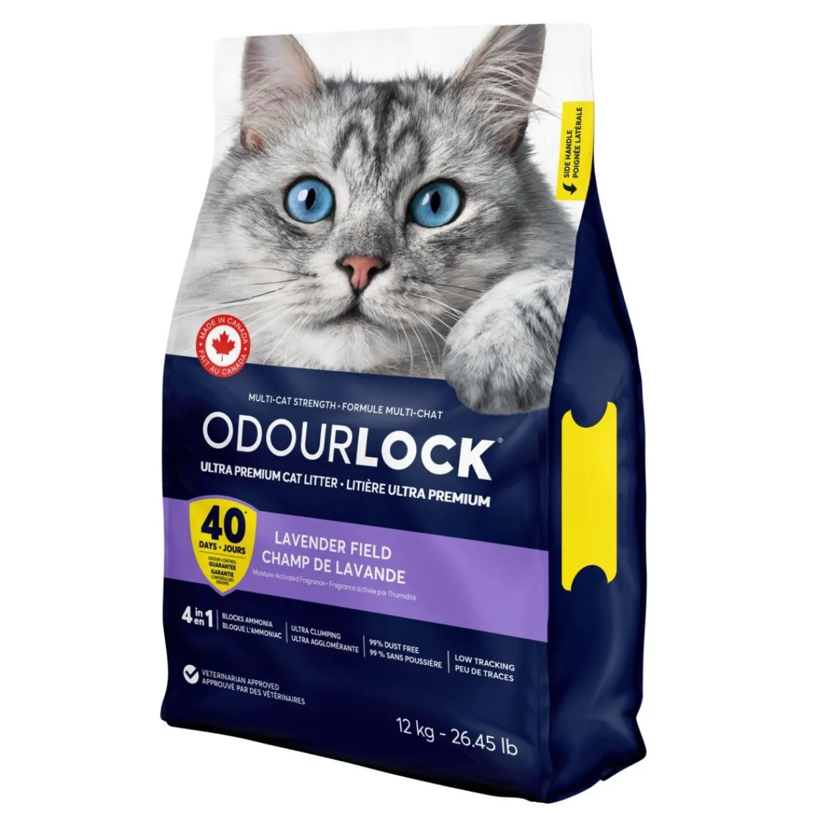 Odour Lock Paakkuuntuva Kissanhiekka|Hajustettu Kissanhiekka*Odourlock Lavender Field 12 kg