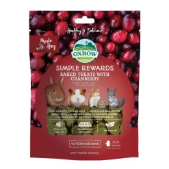Oxbow Kanin Herkut|Hamsterin Herkut*Simple Rewards baked treats 85g, karpalolla