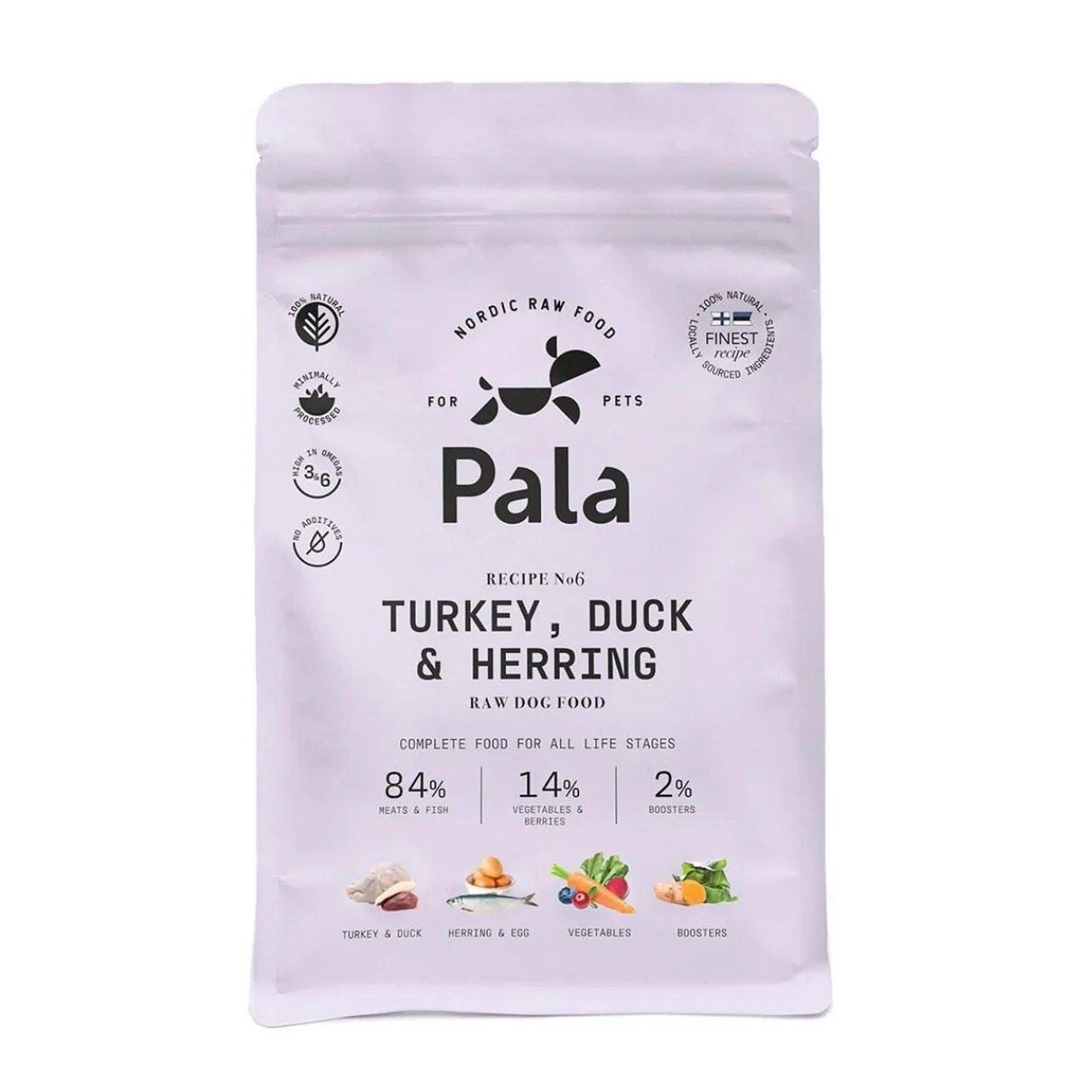 Pala Petfoods Koiran Kuivaruoka|Ruokinnan Monipuolistaminen*Pala #6 Kalkkuna, Ankka&Silli